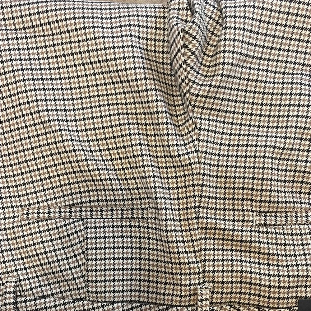 Zara Black & Cream Houndstooth Tailored Pants - Picture 6 of 6